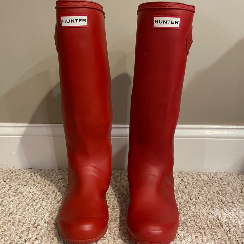 Red Hunter Boots